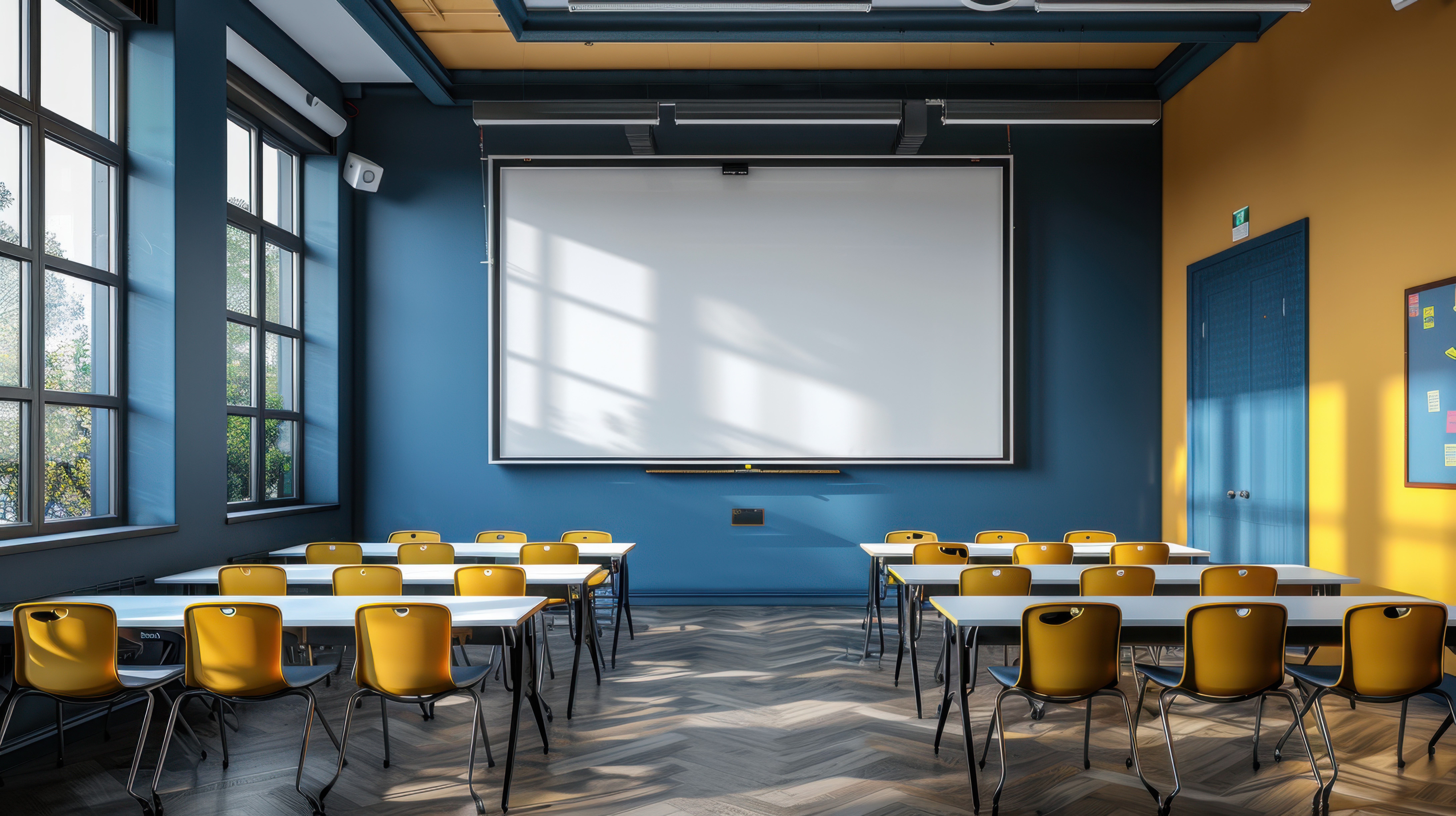 Classroom refurbishment and decorating work in a Sheffield school