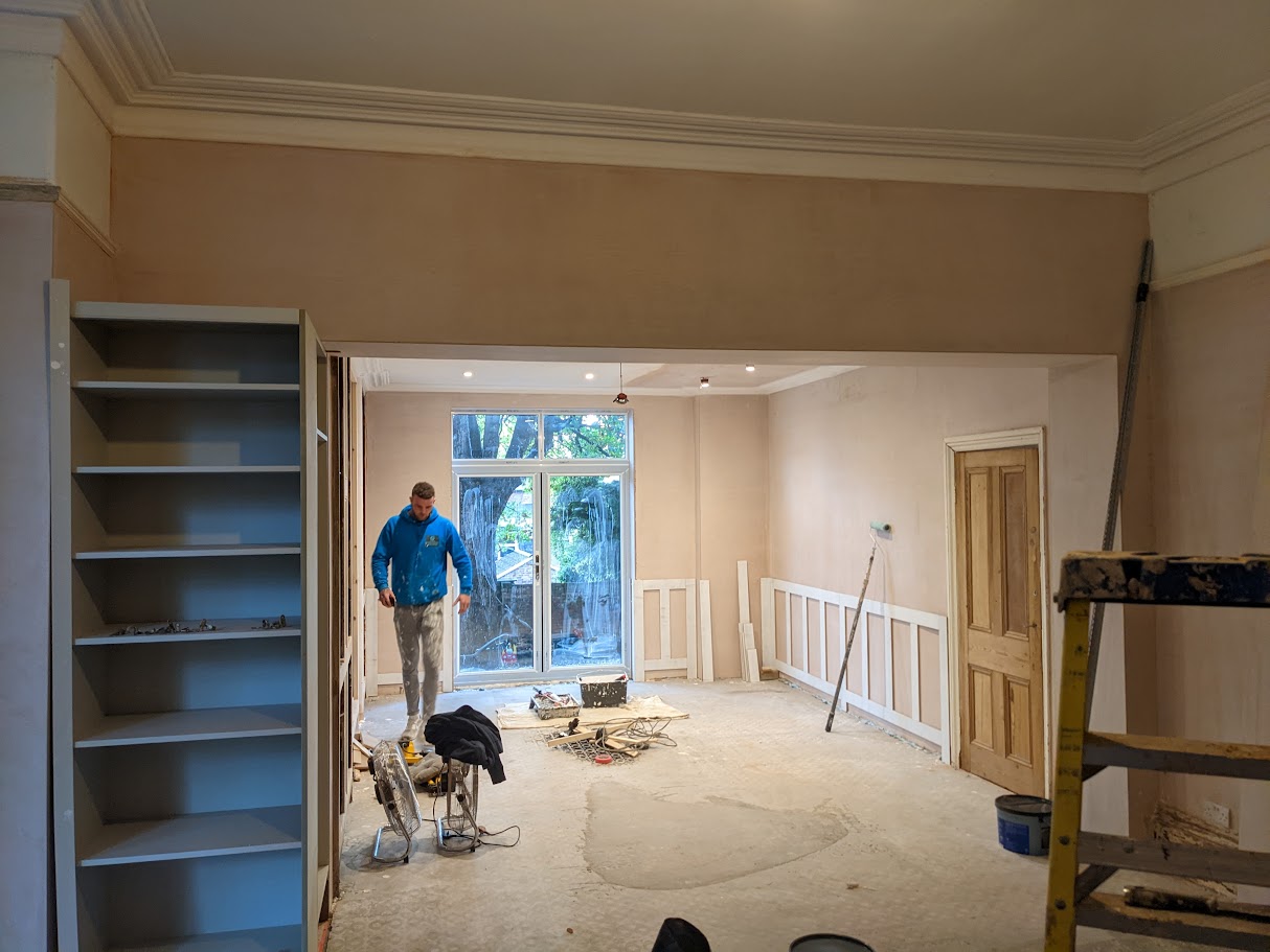 Completed commercial joinery finishing works including trims, boxing-in and making good