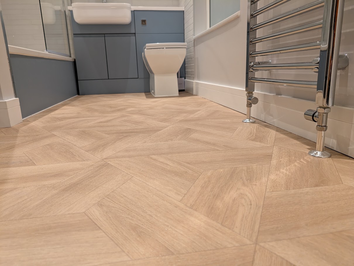 Installing luxury vinyl tile flooring in a commercial space