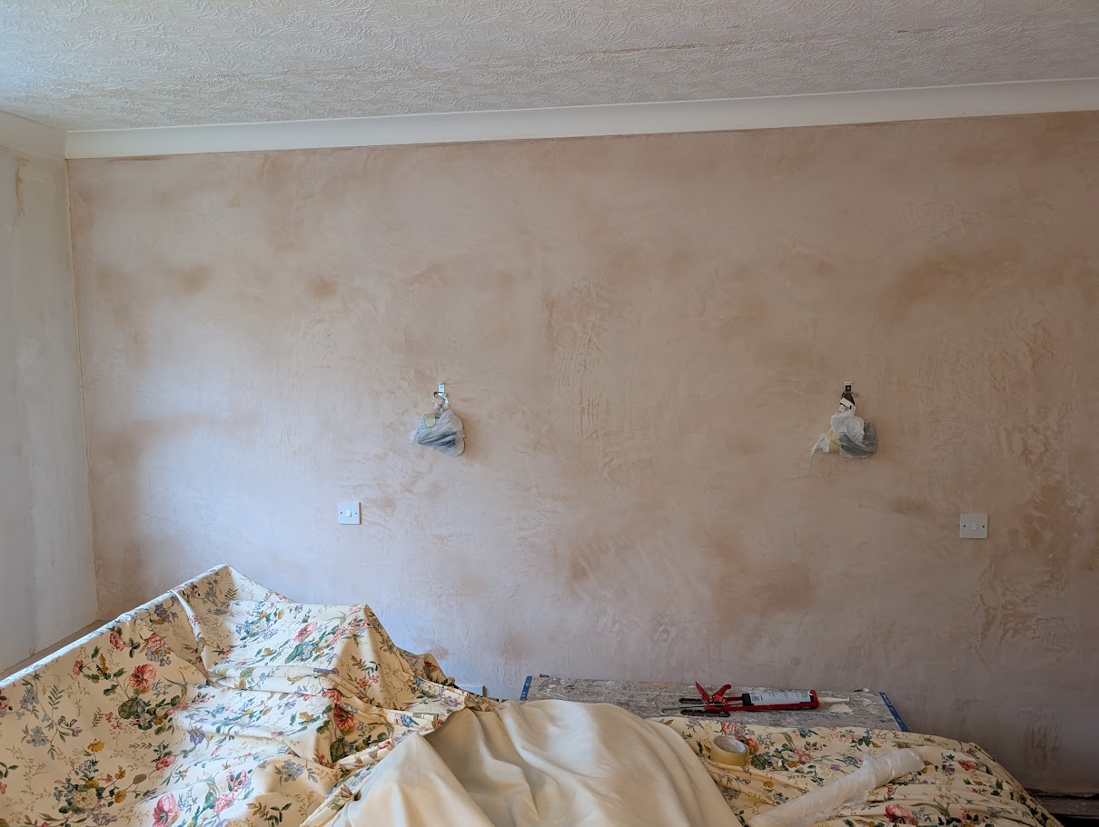 Smooth plaster finish ready for painting and decorating