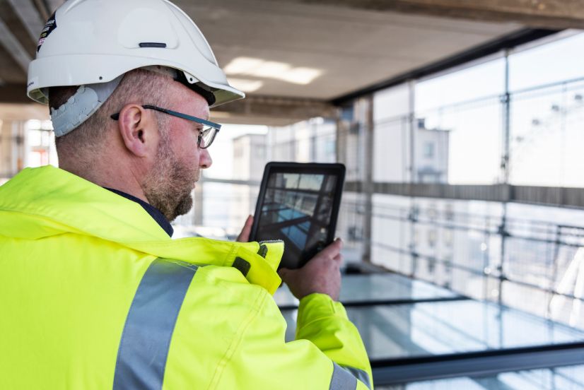 Commercial project manager overseeing refurbishment works