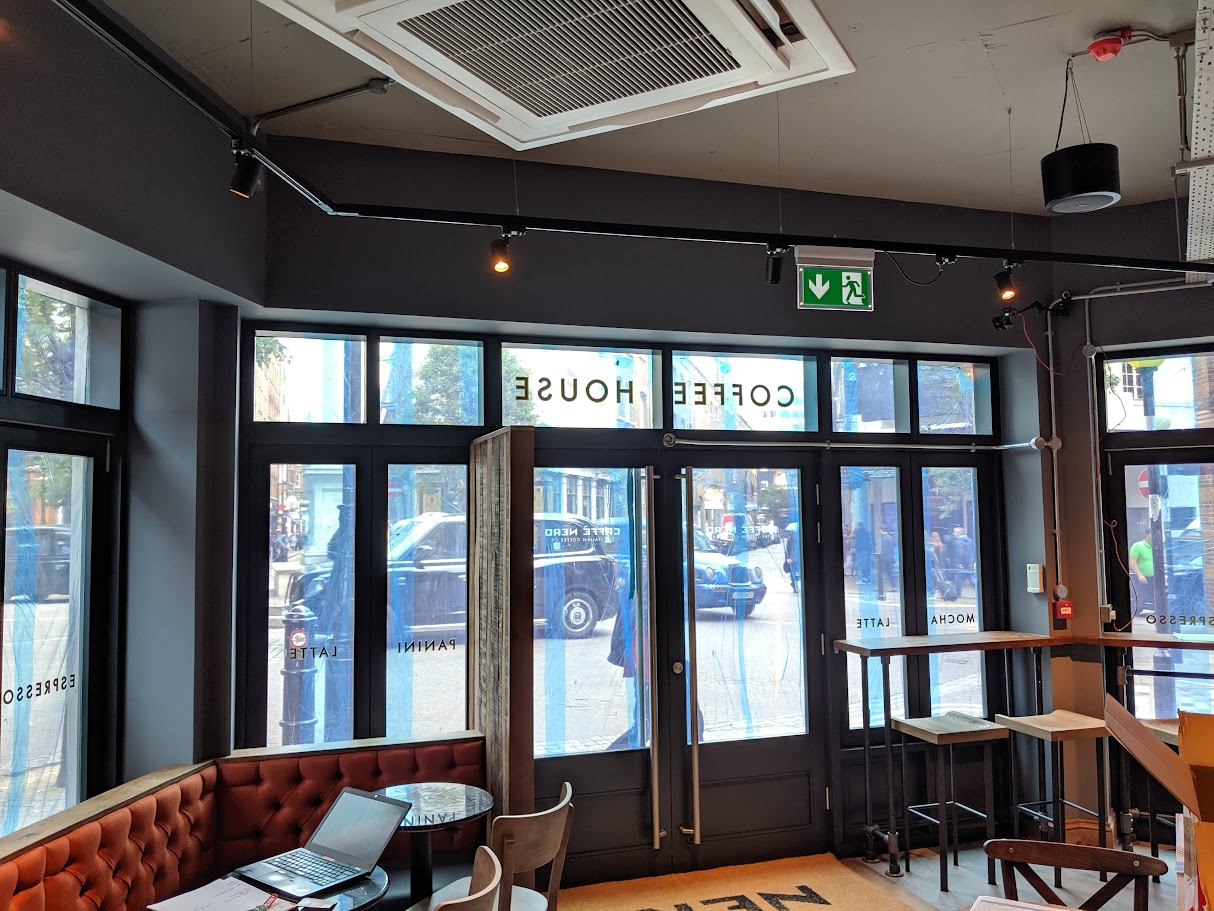 Installing shopfront glazing in a retail unit in Sheffield